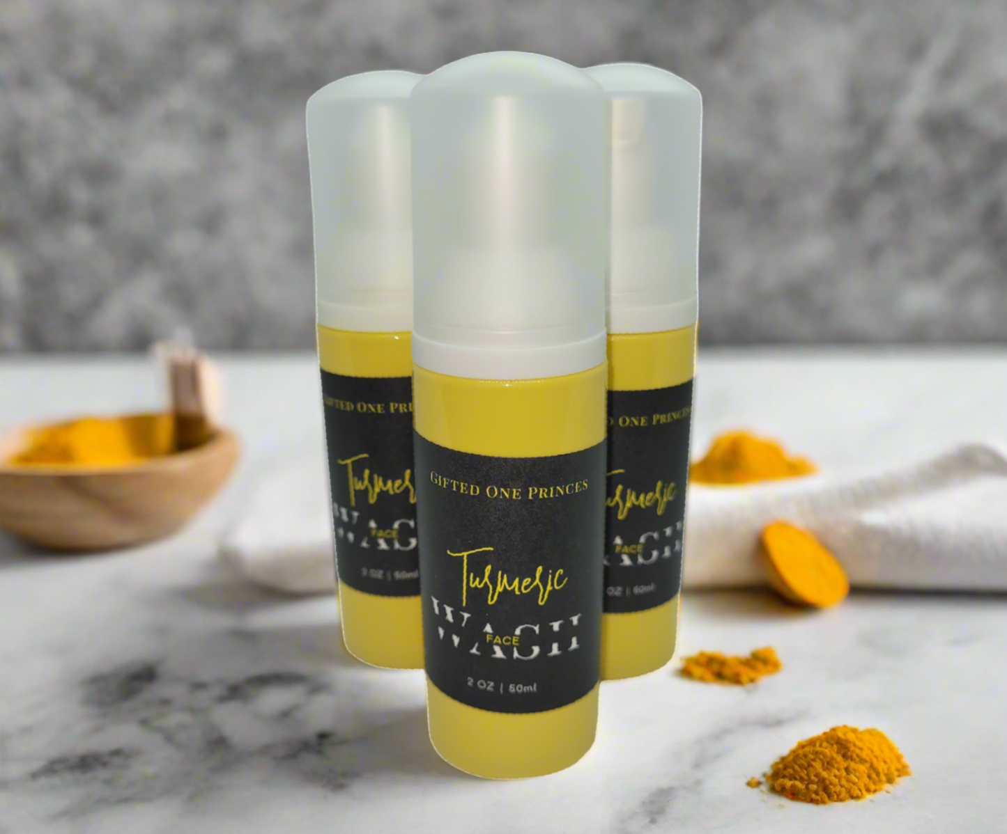 Turmeric foaming face wash