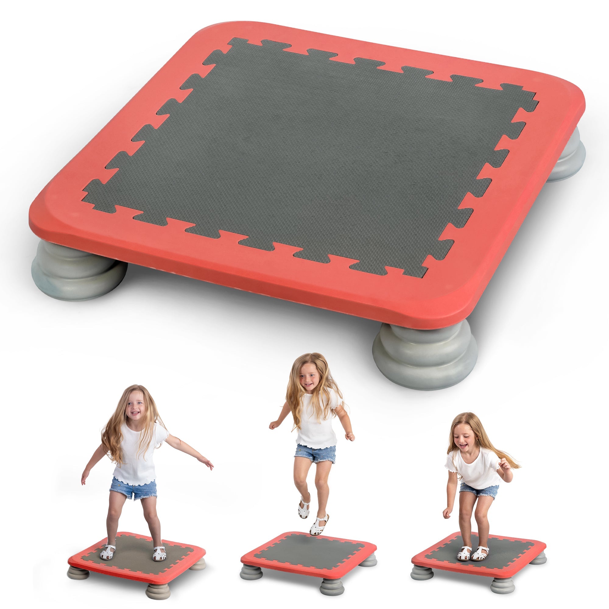 Special Supplies Kids Trampoline Rebounder Bouncing Board – Sensory Balance and Bounce Toy for Indoor and Outdoor Kids Toys - Outdoor Play Equipment