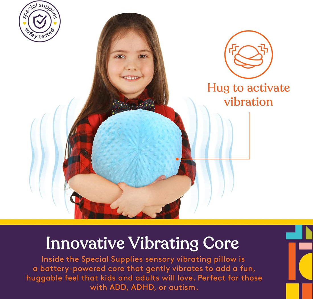 Vibrating Ball Pillow Sensory Pressure Activated for Kids and Adults