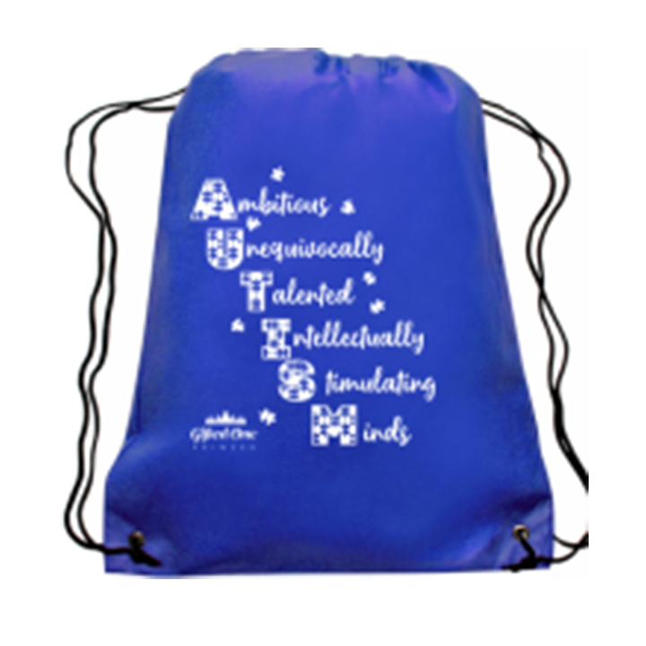 Cool Blue Drawstring Bag